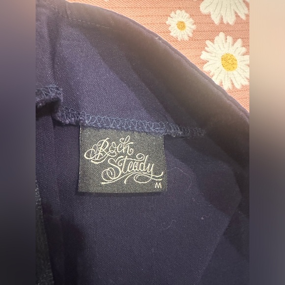 Rock Steady navy stretchy pencil skirt - Picture 6 of 9